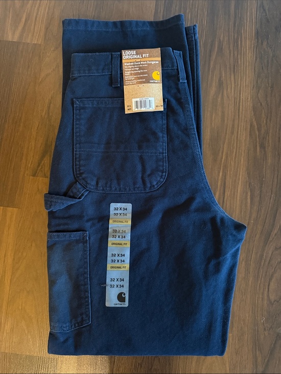 Carhartt Other - Carhartt Navy Loose Fit Duck Dungarees